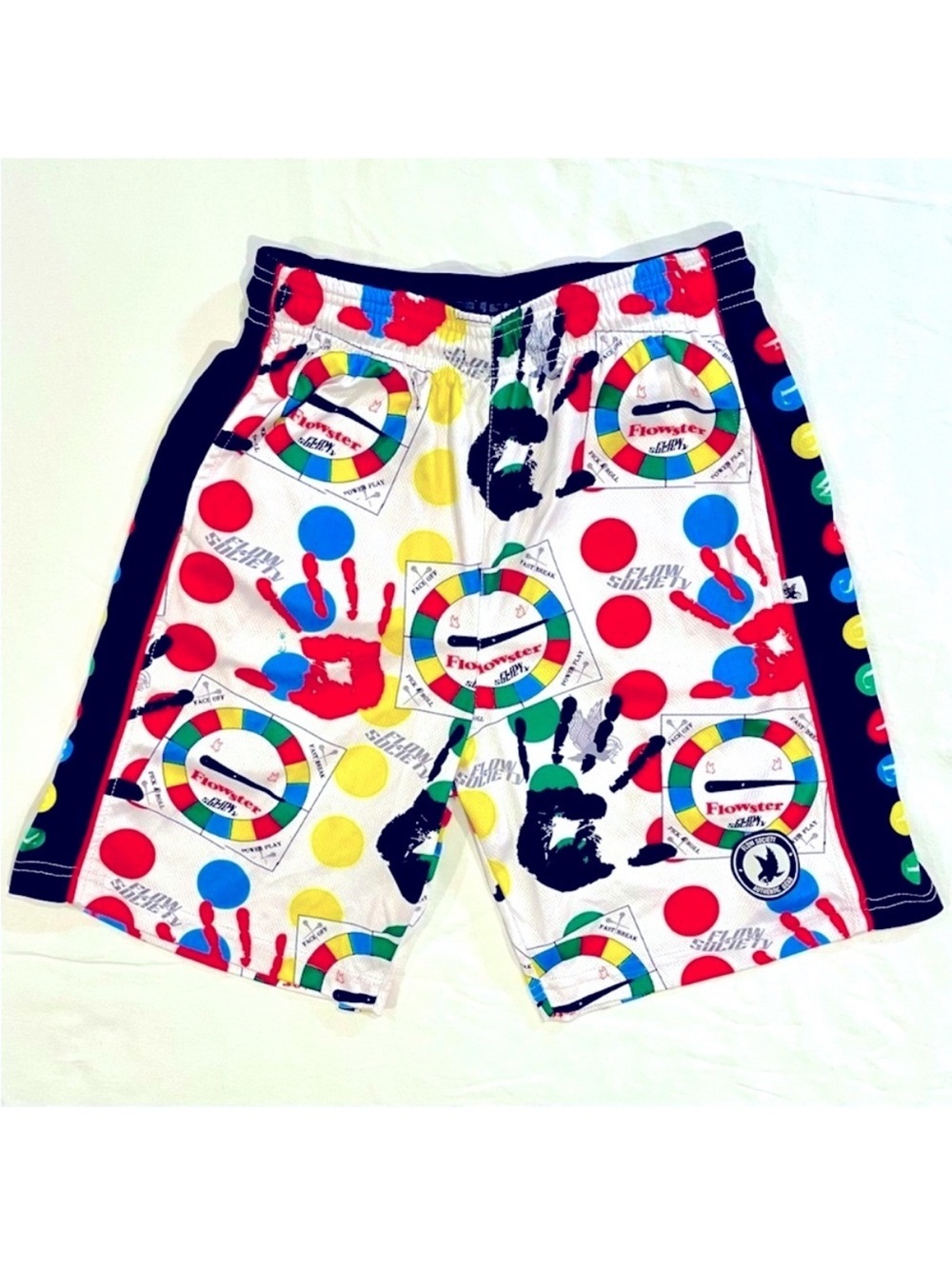 Flow Society Lacrosse Shorts Boys Large Flowster Lax Twister Summer Face Off